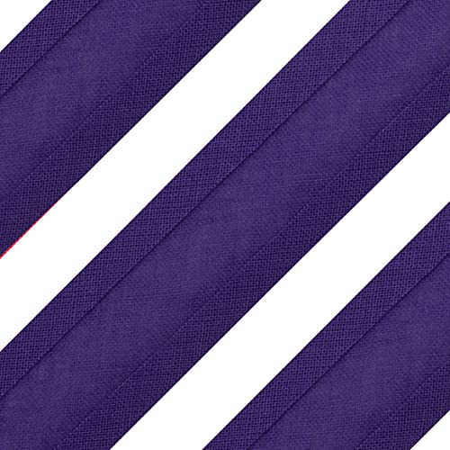 Realm Bias Binding Tape, Cotton, 1 Inch / 25mm - 5 Metres (Purple)