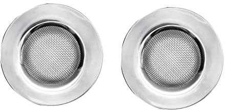 2 Stück Abflusssieb Edelstahl Rostfrei 6.4CM Haarsieb Dusche Waschbecken Sieb Abfluss Spüle Abfluss-Sieb Sink Strainer für Küche