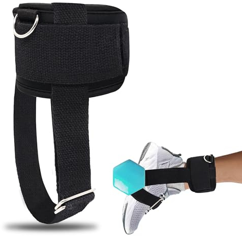 Meekio Monkey-Feet - Supporto per manubri e cavigliere, peso regolabile, per macchine con cavi, piedi di scimmia, supporto per manubri, cavigliere, contraccolpi alle gambe, 1 pac, nero