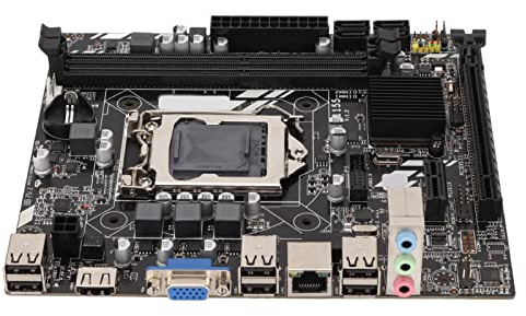 Septpenta Computer Motherboard, 100M Netzwerkkartenschnittstelle, VGA HDMI Schnittstelle, PC Motherboard, 1155 Poliger Dual Channel DDR3 Speicher für Quad Core I3 I5 I7 Mainboard