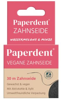 Paperdent® Zahnseide Wassermelone Minze - gewachst, vegan, umweltfreundlich verpackt (1)