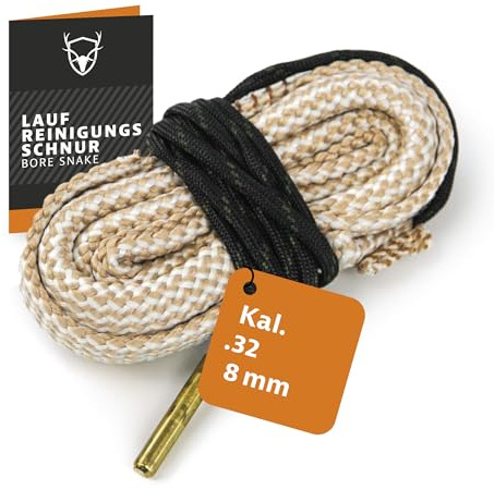 Royal Hunter – Boresnake – löprengöringssnöre och löprengöring för gevär och pistoler för din vapenvård – Bore Snake med integrerad mässingsborste