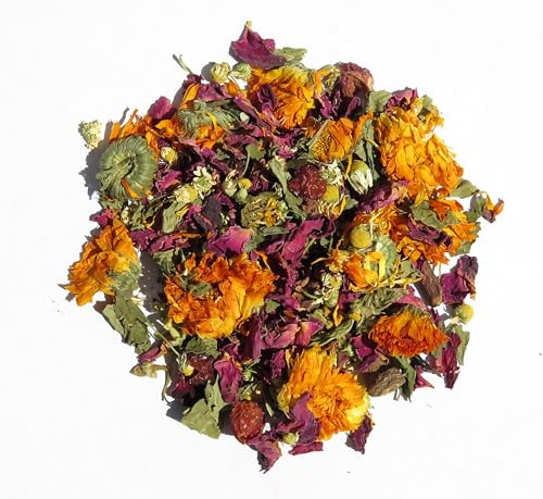 No Furries Delights Forage Mix,100% All Natural Botanical Herb Treat for Rabbit Hamster Guinea Pig Chinchilla Chicken Hermit Crab Gerbil Degu & Other Small Animals (Floral Forage Mix 25g)