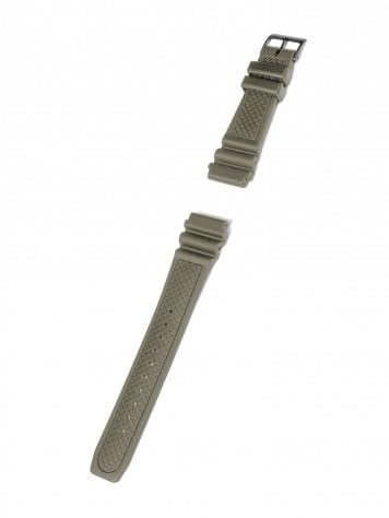 KHS Diverband Steingrau/oliv, Ersatzarmband, PU, Länge 23cm, Stegbreite 22mm, EBDSGO.22, Uhrenarmband