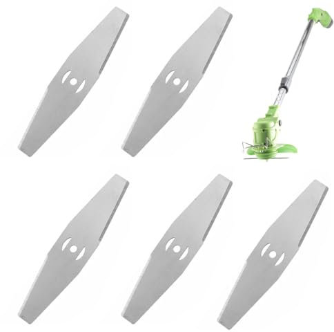 EIHI Lama Decespugliatore, Lama Tagliaerba, Lama per Decespugliatore, Lame di Ricambio per Tagliaerba Lama Scanalata Lame per Decespugliatore in Acciaio Lama di Ricambio, 5 pezzo
