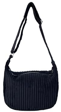 Ulisty Sac Hobo en Velours Côtelé pour Femmes Petite Sangle Large Sac à Bandoulière Sac d'Épaule Décontracté Messenger Cartable Sac à Main Sac Quotidien, bleu foncé, 31*13*20CM