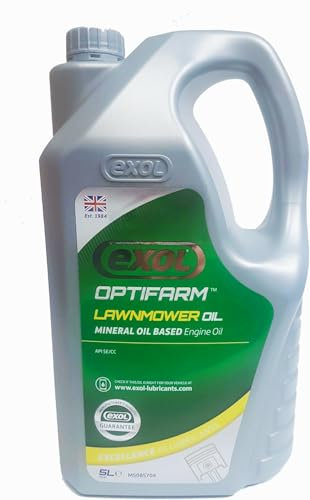 Exol Optifarm M508 Lawnmower Oil 5 Litres - Premium 4-Stroke Engine Oil for Lawnmowers, Ride-on Mowers, Garden Tractors - Superior Protection, Extended Engine Life, Enhanced Performance
