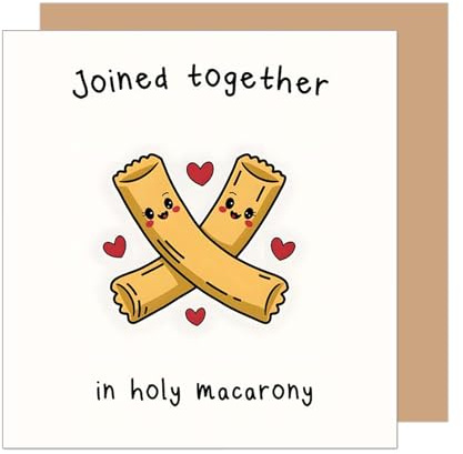 Edition Seidel Premium Square Wedding Greeting Card with Envelope Wedding Card Greeting Card Marriage Just Married Maccorony Funny (HQ140 SW025)