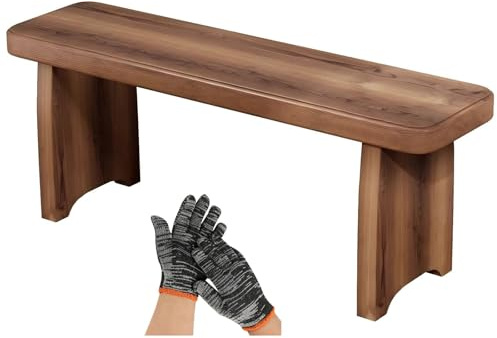Generico Panca in Legno Stile Fattoria, Panche Da Ingresso 60/90/120/150 Cm, Panca Da Pranzo in Legno for Tavolo, Sgabello Basso Da Soggiorno, Panchina Da Interno per Camera Da Letto(60 * 20 * 15 cm)
