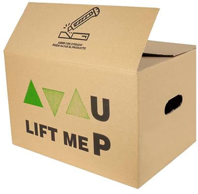 Chely Intermarket, Cajas de cartón GRANDES para mudanzas 50x70x40cm (Pack 10uds) Canal doble más rígido, práctico y consistente | Fabricadas en España | 100% reciclables (53653-50x70x40cm-12)