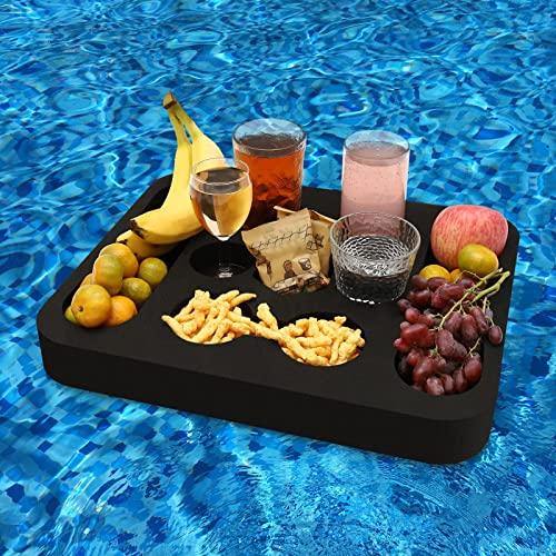 RAMIEYOO Schwimmender Getränkehalter, Erfrischungstisch-Tablett für Pool, Strandparty oder Whirlpool, Float Loung, vielseitig und tragbar
