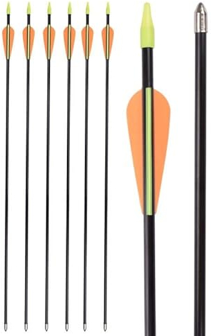 NIKA ARCHERY 30 Zoll Pfeil Fiberglas Bogenschießen Zielpfeile – Übungspfeil oder Jugendpfeil für Recurvebogen Compoundbogenschießen (6 Stück)