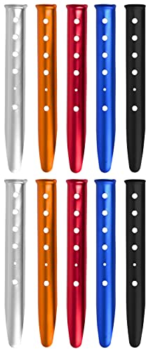 10Pcs 31CM Camping Heringe aus Heavy Duty Aluminium Legierung - Ultraleicht Zelthaken, Stakes für Outdoor-Camping, Reisen, Wandern, Strand