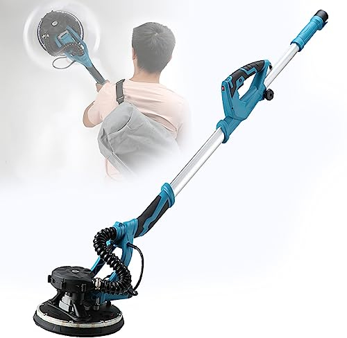 SKIHOT Ponceuse Murale,1800w Ponceuse Girafe,1000-2100r/Min Vitesses Ajustables Ponceuse Platre,avec Dépoussiérage Automatique sous Vide,SandingDiscs20PCS