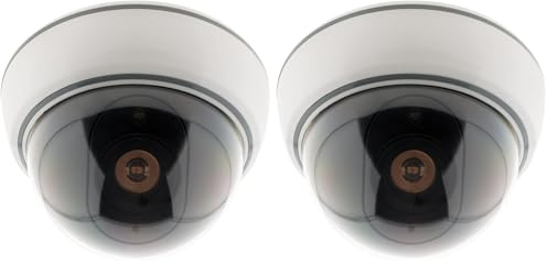 Otio - Telecamera di Sorveglianza Interna Finta con LED - Nero - Simula Videosorveglianza Realistica - LED di Deterrenza per Effetto Registrazione - Funziona a Batterie - Ideale per Sicurezza Casa