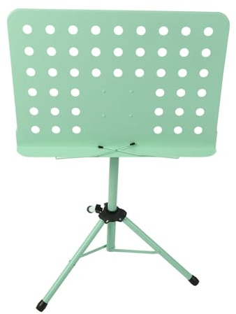 Pupitre d'orchestre multifonction en ABS et structure stable en métal, pupitre de partition pour spectacles (vert)