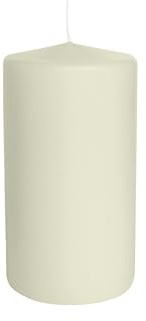 12 velas, cera, diámetro 5 cm, altura 8 cm - marfil
