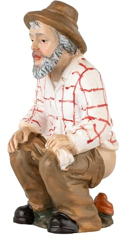 Krubbfigur Cagones/Caganer Schisser/Scheisserle [Handgjord – skala: för 9 cm figurer. Storlek på denna figur: ca 5,5 cm] för krubblandskap och modelltillverkning