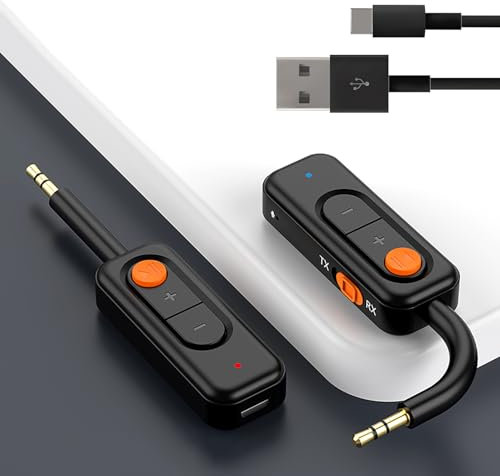Bluetooth Auto-Adapter und TV-Sender BT5.4 mit 3,5 mm Aux, Freisprecheinrichtung Chiavetta Receiver