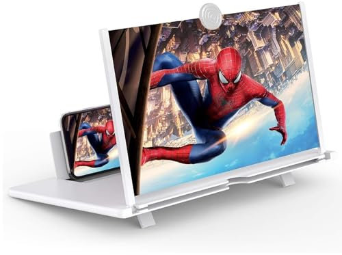 Goevcclei Amplificador Pantalla movil 16 Pulgadas, Lupa para teléfono Inteligente 3D HD, Anti-Azul, Plegable, Adecuado para con Todos los (14 Pulgadas)