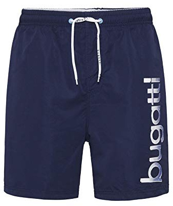 bugatti® - Badshorts för män i blått, grönt, marinblått, rött, svart eller turkos, Marineblau, S