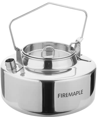 Fire-Maple Antarcti Edelstahl Camping Wasserkessel 1,5 L Robuster Outdoor Teekessel zum Wasserkochen für Tee, Kaffee und Trekking-Mahlzeiten Tragbarer Bushcraft Kessel für Camping, Wandern & Reisen