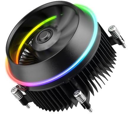 Vetroo Eclipse Low-Profile ARGB CPU Cooler, 90mm 4-Pin PWM Fan, Premium Aluminum Fins, 95W TDP Air Cooling for Intel LGA 1851 & 1700 Only