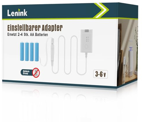 Lenink AA Batterien Netzteil Adapter für 2AA 3AA 4AA batterien durch 3V 4.5V 6V kompatibel mit AVM Fritz! DECT 302 Funkthermostat, Led Lichterkette, Leuchtschilder, Weihnachtstag Deko.Batterieadapter