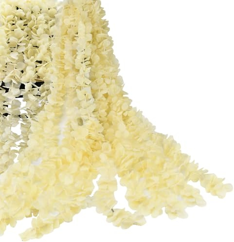 XAVSWRDE 10 Stück Künstliche Blumengirlande Kunstblumen Kirschblüten Girlande 70 Blütenblätter Künstliche Blumen Reben Girlande 100 cm Seidenblume Vine Flowers Plants für Hochzeit Zuhause Wand