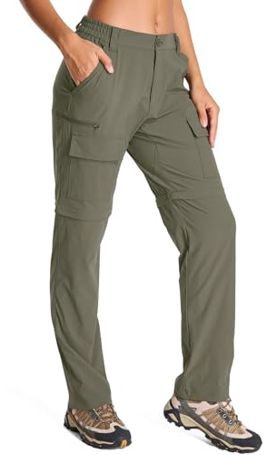 Jessie Kidden Walking Trousers Women Hiking Convertible Zip Off Safari | Outdoor Quick Dry Lightweight Breathable UPF 50 Water Resistant Cargo Scout Pants Travel Fishing Backpacking Camping