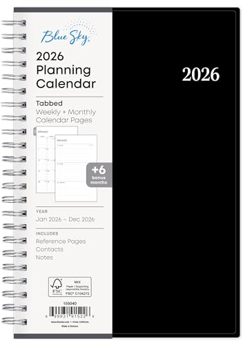 Blue Sky 2026 Weekly & Monthly Planner Calendar, 5x8, Enterprise