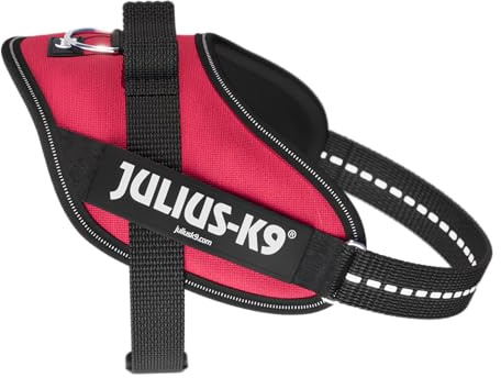 IDC Powergeschirr, S, Viva Magenta - Reflektierendes Hundegeschirr mit Logo-Feld, verstellbar, atmungsaktiv, Bewegungsfreiheit, Oeko-TEX Zertifiziert, für kleine, mittlere & große Hunde