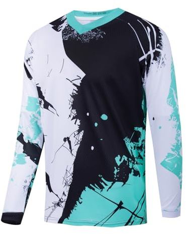 Kids Cyling Jersey,Youth Dirt Bike Jersey Boys Bicycle Shirt Girls Motorcycle Motocross Long Sleeve Off-Road Downhill Tops