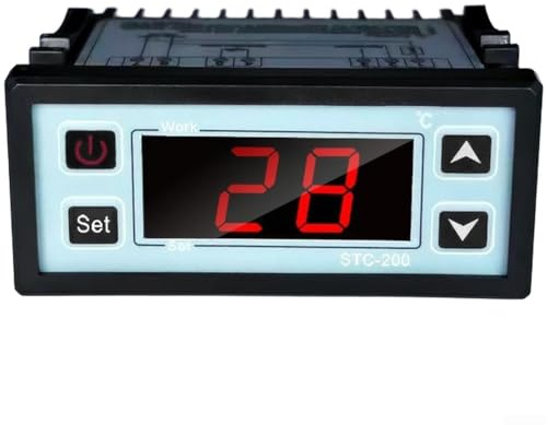 Termostato controlador de temperatura dual digital con sensores independientes y modos de refrigeración de calefacción, programable para acuario, incubadora, terrario, fermentación e sistemas