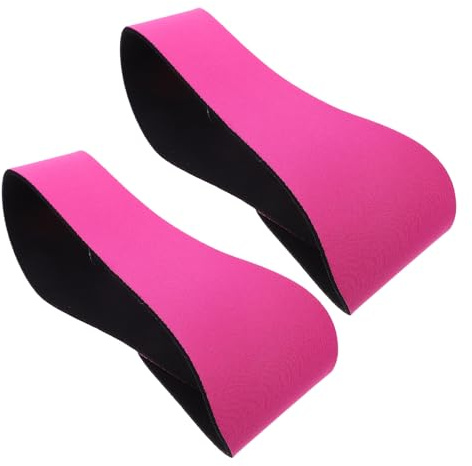 ABOOFAN Bandeaux Étanches de Natation pour Oreilles en Néoprène 2 Pièces M Rose Fuchsia, Protection Auditive Imperméable, Ajustable et Antidérapant pour Natation, Plongée et Sports