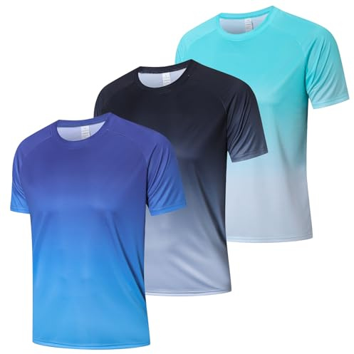 Cimic 3-Pack Rashguard UV-skjorta herr UPF 50+ UV Swim T-shirt solskydd andningsbar snabbtorkande för surfing utomhus löpning topp