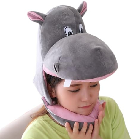 Gorro Hipopótamo – Tela Algodón PP + 30x35cm | Tocados De Animales | Sombrero De Disfraz De Felpa | Sombreros Divertidos Ajustables Del Hipopótamo De Cosplay Para Las Fiestas Temáticas De La Navidad D
