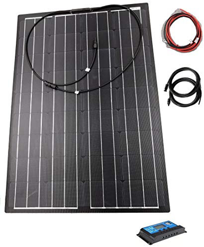 Spark 100W 150W 200W Pannello Solare 12V Monocristallino Fotovoltaico Modulo fotovoltaico per la ricarica di batterie da 12 Volt in Barca Caravan Camper o Yacht (100W kit 2)