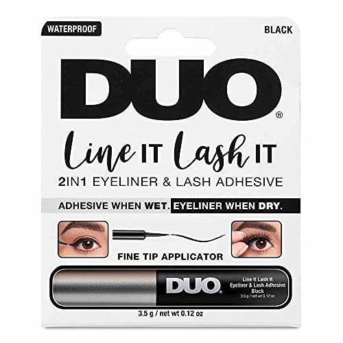 Duo Line It Lash It, 2 in 1 Eyelash Adhesive and Eyeliner, Black, 3.5 g (Pack of 1)