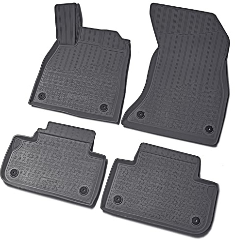 Recambo 3D Gummi Fußmatten kompatibel für Audi Q5 SQ5 | Typ FY | BJ ab 2017> | Auto Gummimatten | Passgenau | mit Rand | schwarz