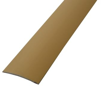 Dalsys Profilé de transition autocollant 90cm x 40mm Profilé de compensation en aluminium, convient entre autres pour le carrelage, le stratifié et le parquet Or