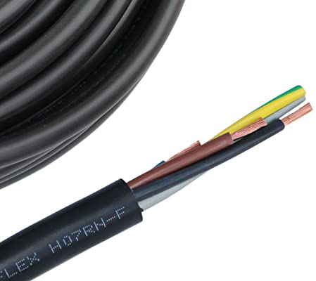 H07RN-F 3x2,5mm² Gummikabel Meterware 10-100 Meter, Länge:15 Meter