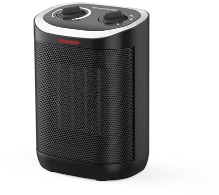 1500W Space Heater, Portable Ceramic Small Space Heater for Indoor Use, Overheated & Tip-Over Safety Protection, Personal Electric Space Heater with Thermostat for Desk, Office, Home, and Room Use