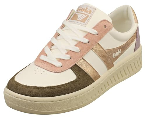 Gola, Grandslam Quadrant CLB207, Off White/Khaki/Rose Gold/Lily, 37 (Mujer)