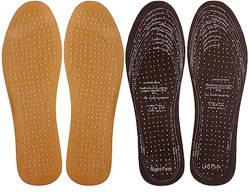 WLLHYF 2 paia di solette in pelle per scarpe, assorbenti e traspiranti, tagliano solette per scarpe di qualsiasi taglia per uomini e donne, dolore metatarsalgia dell'avampiede