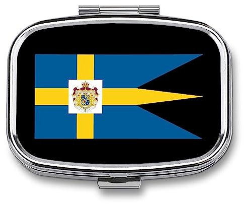 Portapillole da viaggio con bandiera svedese reale, portatile, da portare in tasca