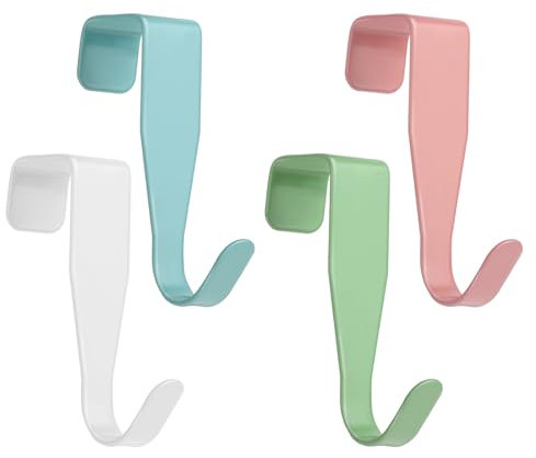 Molain 4 Stück Türhaken Zum Einhängen, Fensterhaken zum einhängen Haken zum einhängen Edelstahl Türhaken kleiderhaken tür für Bad für Schranktür und Zimmertür(Mehrfarbig)