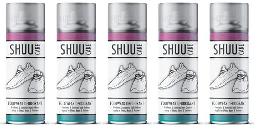 5 x Shoe & Boot Deodorant Spray Smell Remover for Foot Neutralizes Odor Sprays 250ml