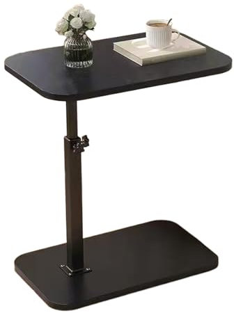 C-format sidobord | 360 graders roterande sidobord för utrymmen - litet bord, soffbord, sängbord, laptop-skrivbord för vardagsrum, sovrum, arbetsrum och små utrymmen