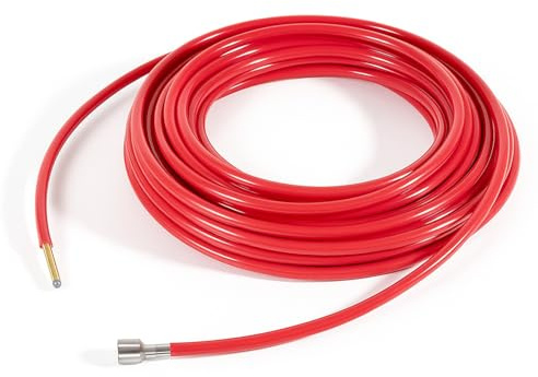 Repuesto para conjunto de cable FlexShaft 64343 K9-102, 1/4 pulgadas x 50 pies con funda y acoplamientos, compatible con máquina de limpieza de drenaje RIDGID K9-102 para tuberías de 1-1/4 a 2